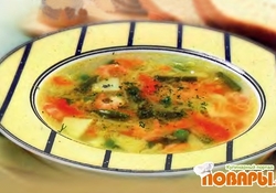 Рецепт: Суп овощной с креветками