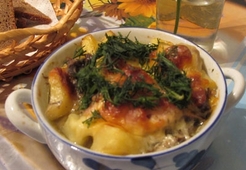 Картофель по-домашнему в горшочках