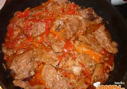 Рецепт: Говядина со сладким перцем