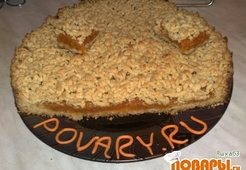 Тертый пирог с тыквой