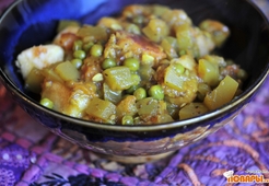 Сыр панир с овощами