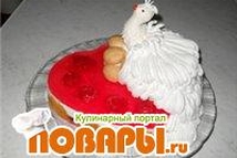 Шаг 5: На готовый десерт выложить конструкцию …