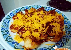 Рецепт: Куриные рулетики с сыром и шампиньонами