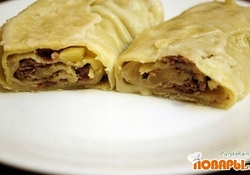 Рецепт: Рулет на пару (ленивые манты)