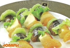 Шашлычки из копченой рыбы