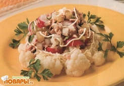 Салат из цветной капусты с тунцом