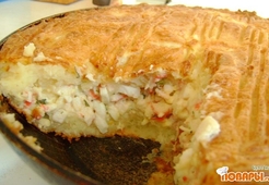 Запеканка с крабовыми палочками