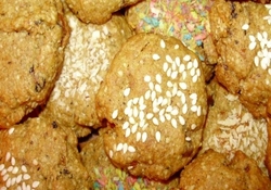 Рецепт: Печенье сладкое постное овсяное без сахара