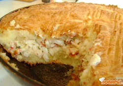 Рецепт: Запеканка с крабовыми палочками