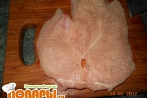 Шаг 2: Филе разрезать пополам, и каждую …