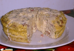 Яично-рисовая запеканка в микроволновке