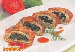 Рулетики из шпината