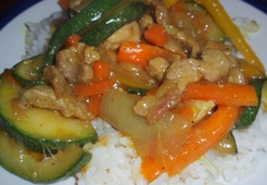 Свинина с овощами и рисом