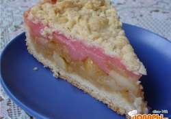 Рецепт: Яблочный пирог с вишневым пудингом