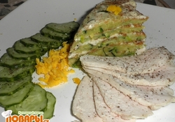 Рецепт: Кабачковый тортик "Нежность"