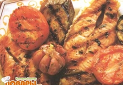 Рыба с овощами по-средиземноморски