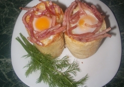 Рецепт: Завтрак в багетах