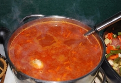 Томатный куриный супчик