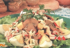 Салат из яиц и крабового мяса