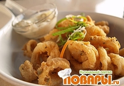 Рецепт: Тушеный кальмар (Calamari in zimino)