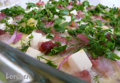 Картофель, запеченный в омлетной массе