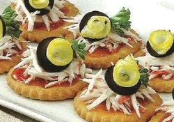 Рецепт: Крекеры с крабовым мясом