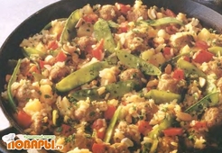 Кисло-сладкие фрикадельки с рисом