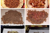 Шаг 3: Посыпьте кокосом, затем половиной шоколадных …