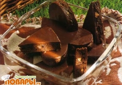 Рецепт: Шоколадное печенье с орехами пекан