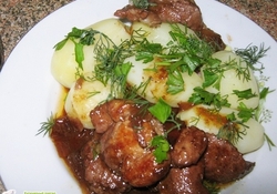 Рецепт: Свинина в винном соусе