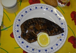 Рецепт: Печень говяжья с лимоном