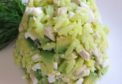 Салат с индейкой и авокадо